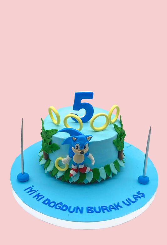 Sonic Doğum Günü Pastası