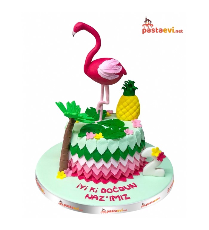 flamingo pastası, kız pastası, çocuk pastası, genç pasta