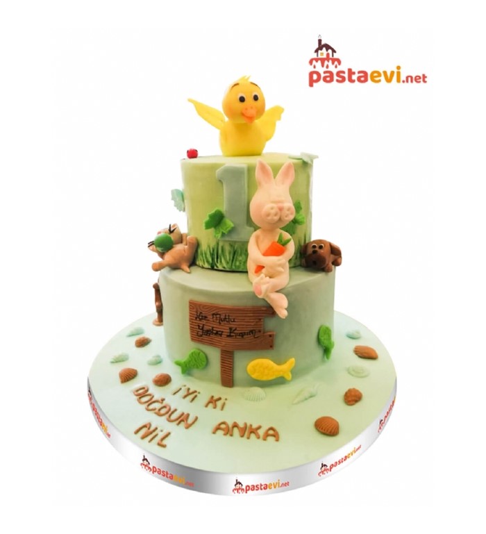 civcivli pasta, hayvanlı pasta, çiftlikli pasta, online 