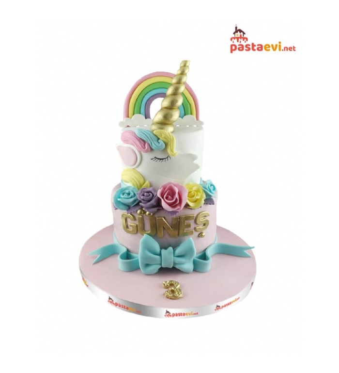 Çift Katlı Unicorn Yaş Pastası Online Pasta Siparişi Sitesi Doğum
