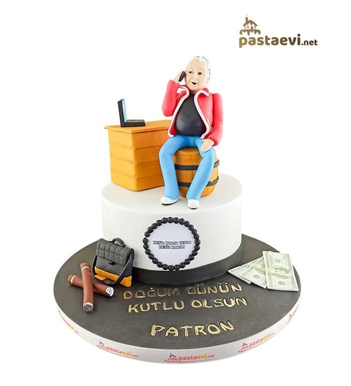 patron pastası, figürlü patron pastası, özel tasarım