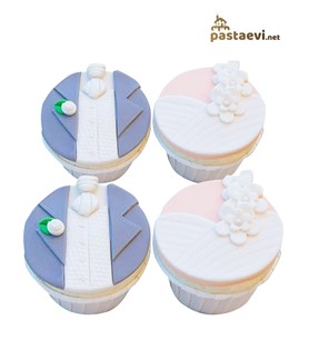 gelin ve damat, cupcake modelleri, cupcakeler, kurabiye