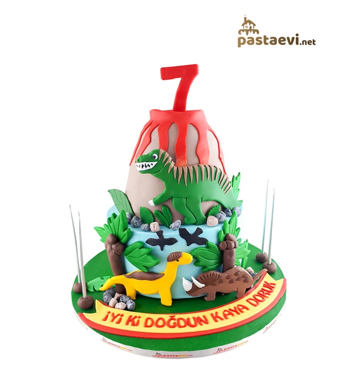 çocuk pastası, butik pasta, rakamlı pasta, dinozor pastası