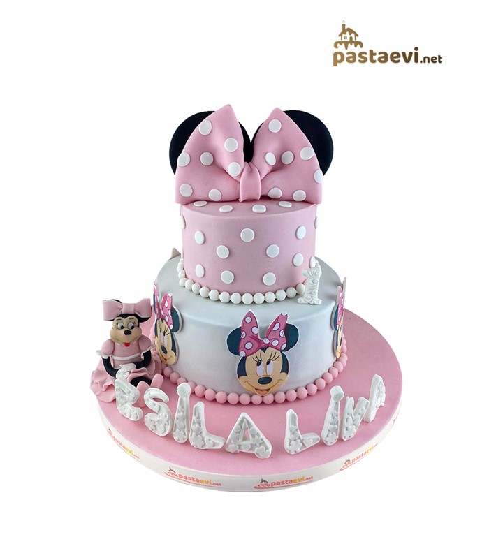 minnie mouse, butik pasta, kız çocuk pastası,  doğum günü 