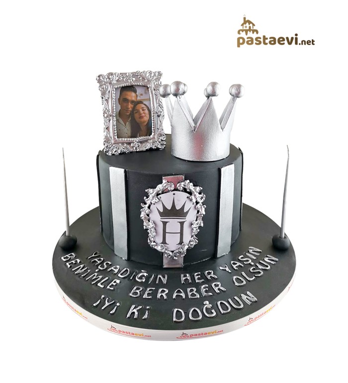 gümüş taçlı pasta, big boss pastası, sevgili pastaları
