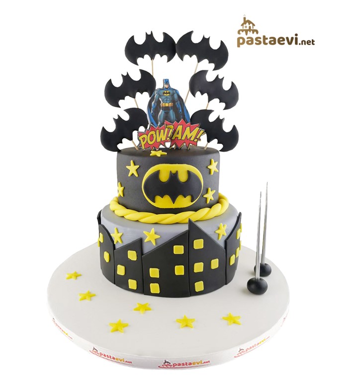batman, batmanli pasta, çocuk pastası, süper kahraman