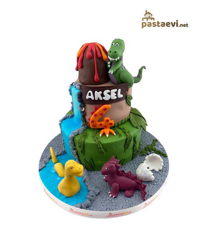 ilk çağ, dinozorlu pasta, çocuk pastası, rakamlı pastalar