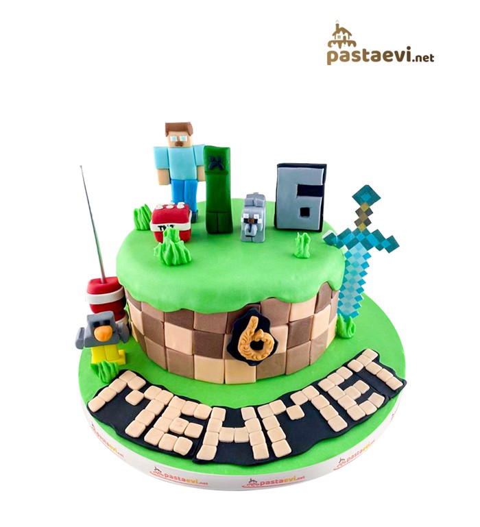 minecraft, oyuncu pastaları, gamer pasta modelleri 