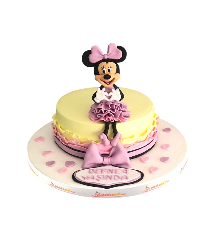 minnie mouse pastası, minnie pastası, minnie konsept pasta