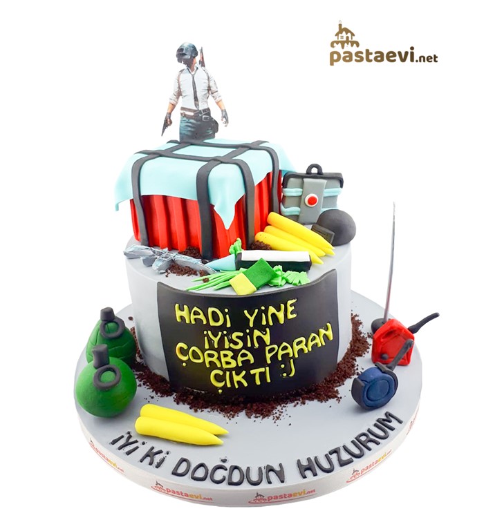 pubg temalı pasta, pubg pasta modelleri, pubg pastası