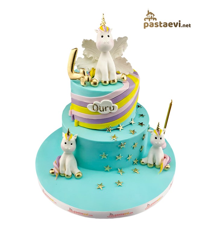 rakamlı unicorn, kız çocuklarına pasta, unicorn modelleri