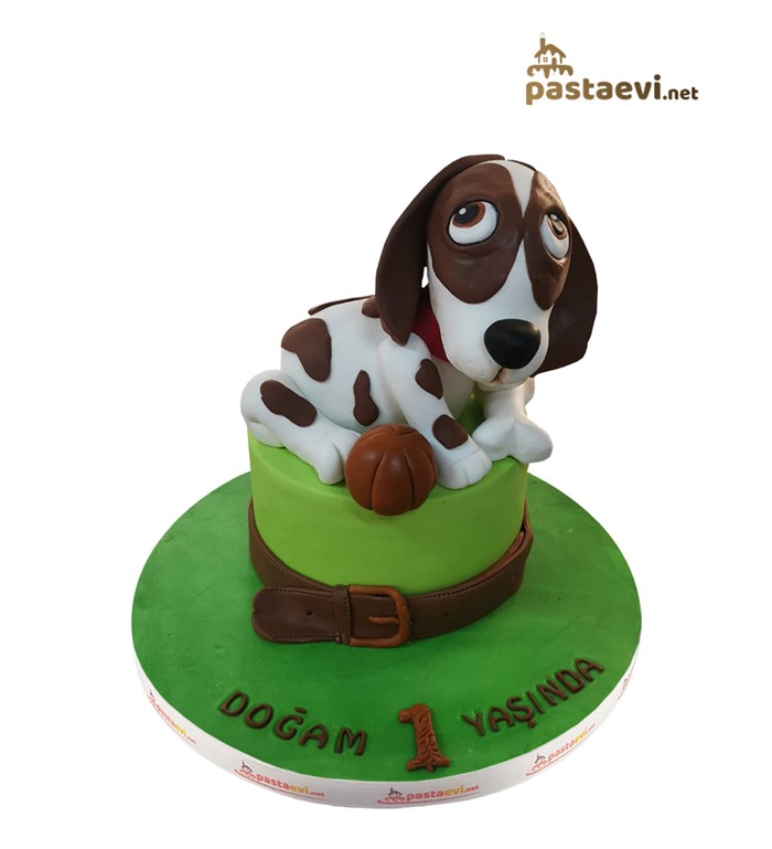 köpekli pasta, köpek figürlü pasta, pasta modelleri