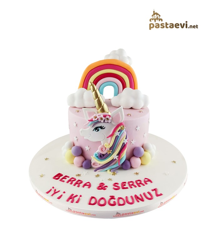 unicorn, rakamlı pasta, kız çocuk pastası, unicornlu pasta
