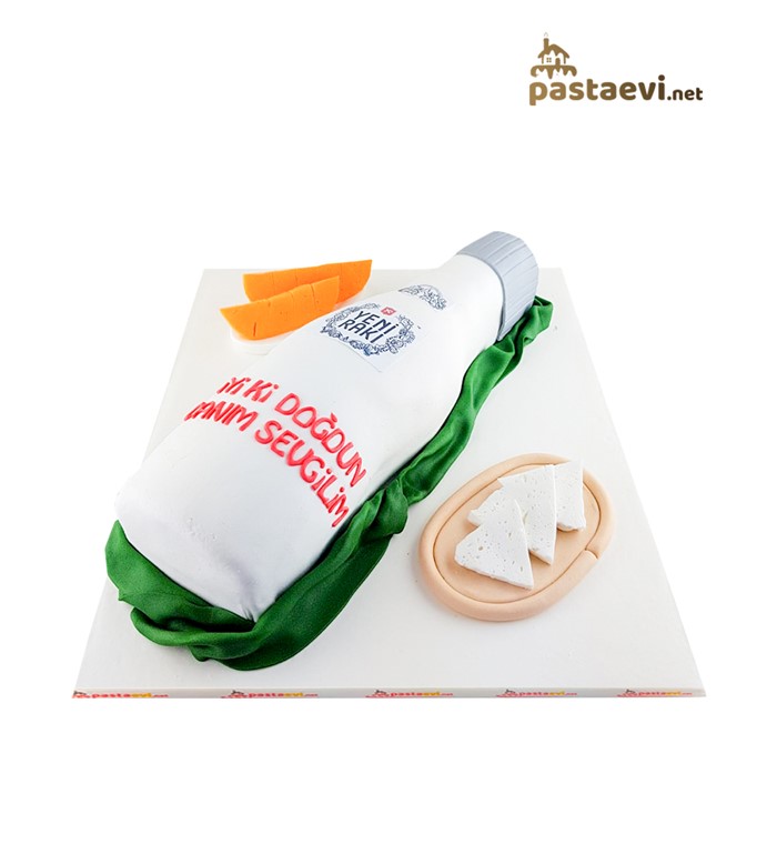 rakılı pasta, rakı temalı pasta, özel tasarım pasta