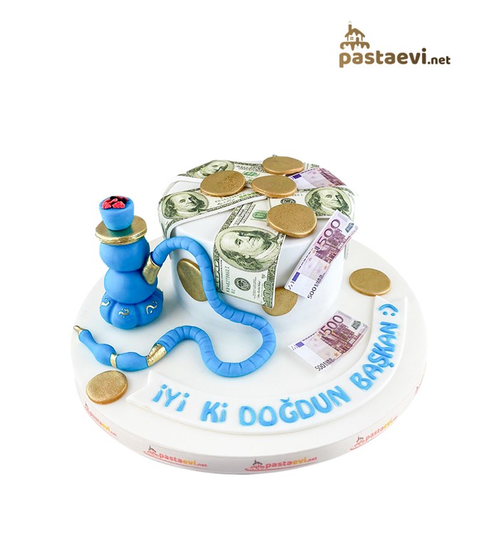 big boss pastası, nargileli pasta, doğum günü pastası