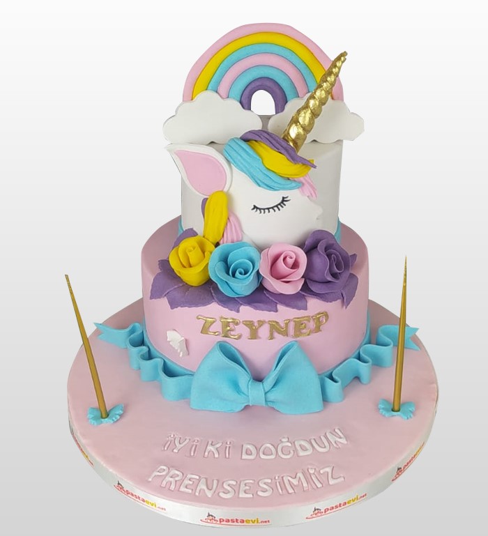 unicorn doğum günü pastası, kız çocuk pasta